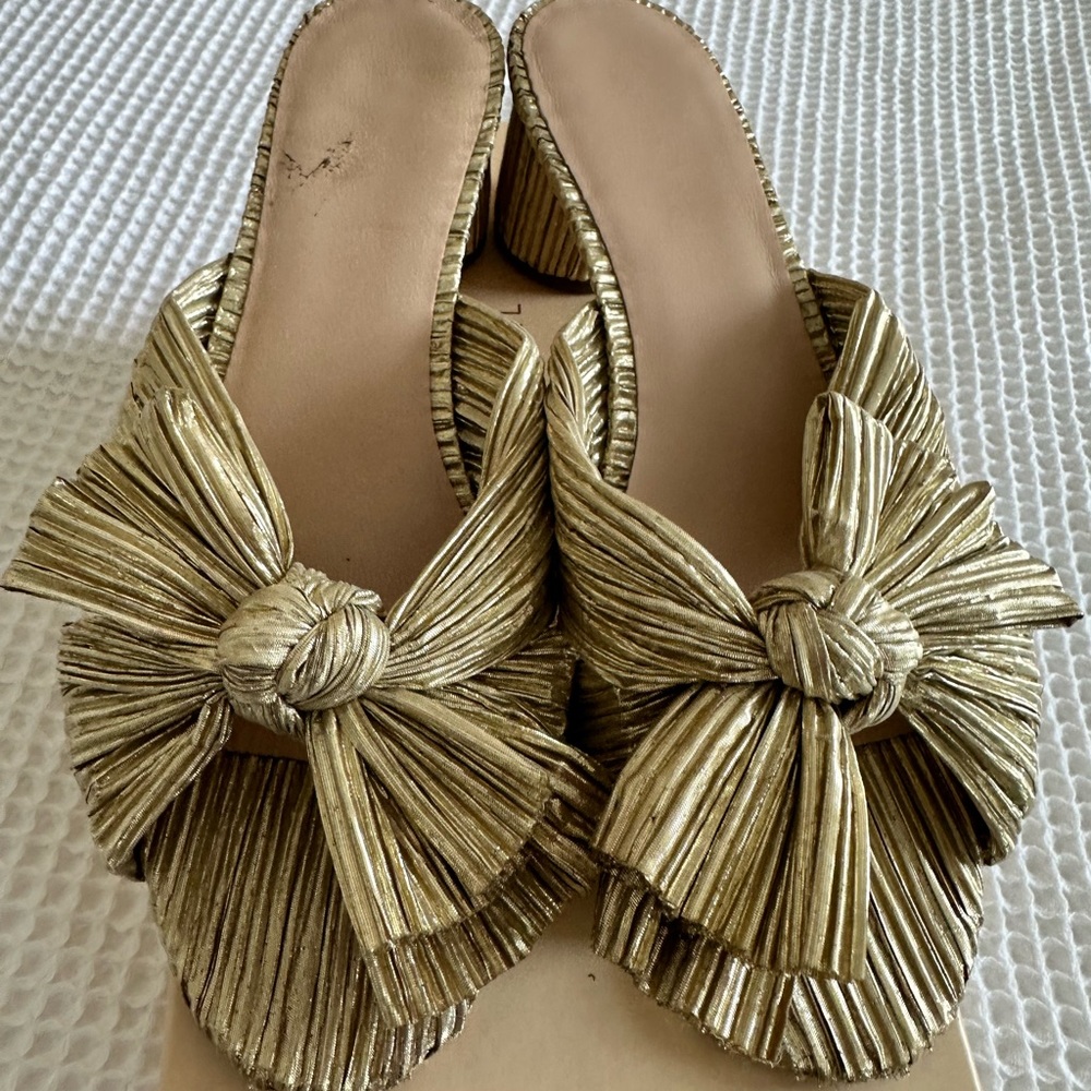 Loeffler Randall Pleated Emilia Bow Sandals